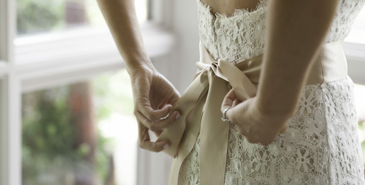 materiał na suknię ślubną