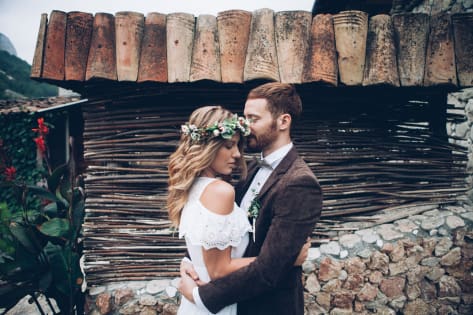 państwo młodzi w stylu boho