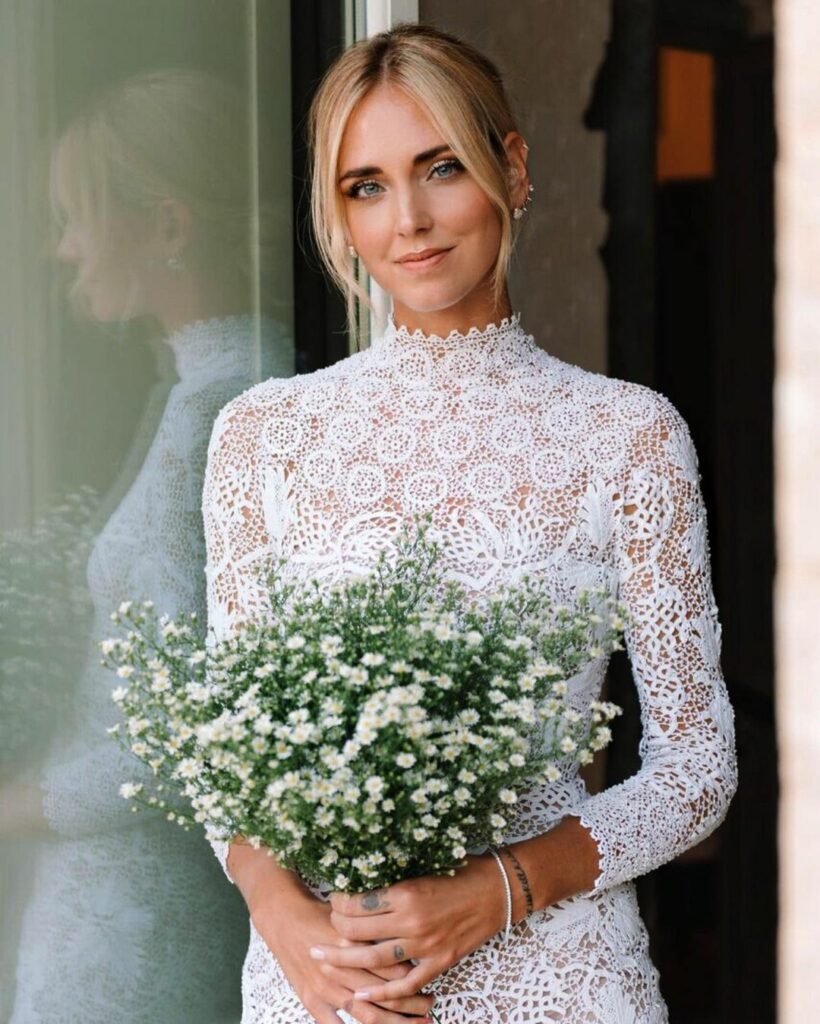 Chiara Ferragni w sukni ślubnej 
