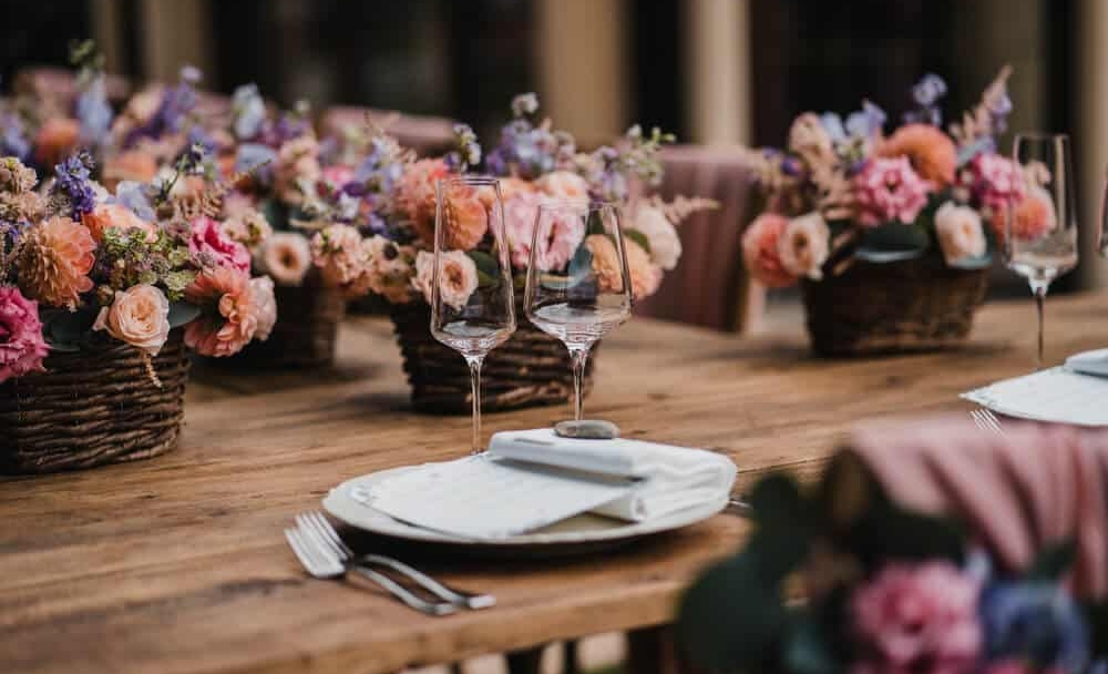 stół weselny - nakrycie stołu