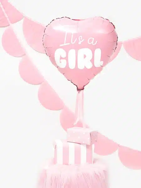 różowy balon dla dziewczynki
