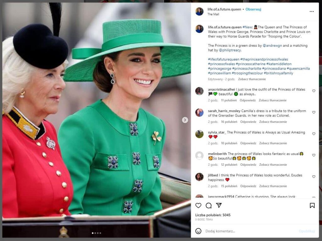 Trooping the Colour: księżna Kate
