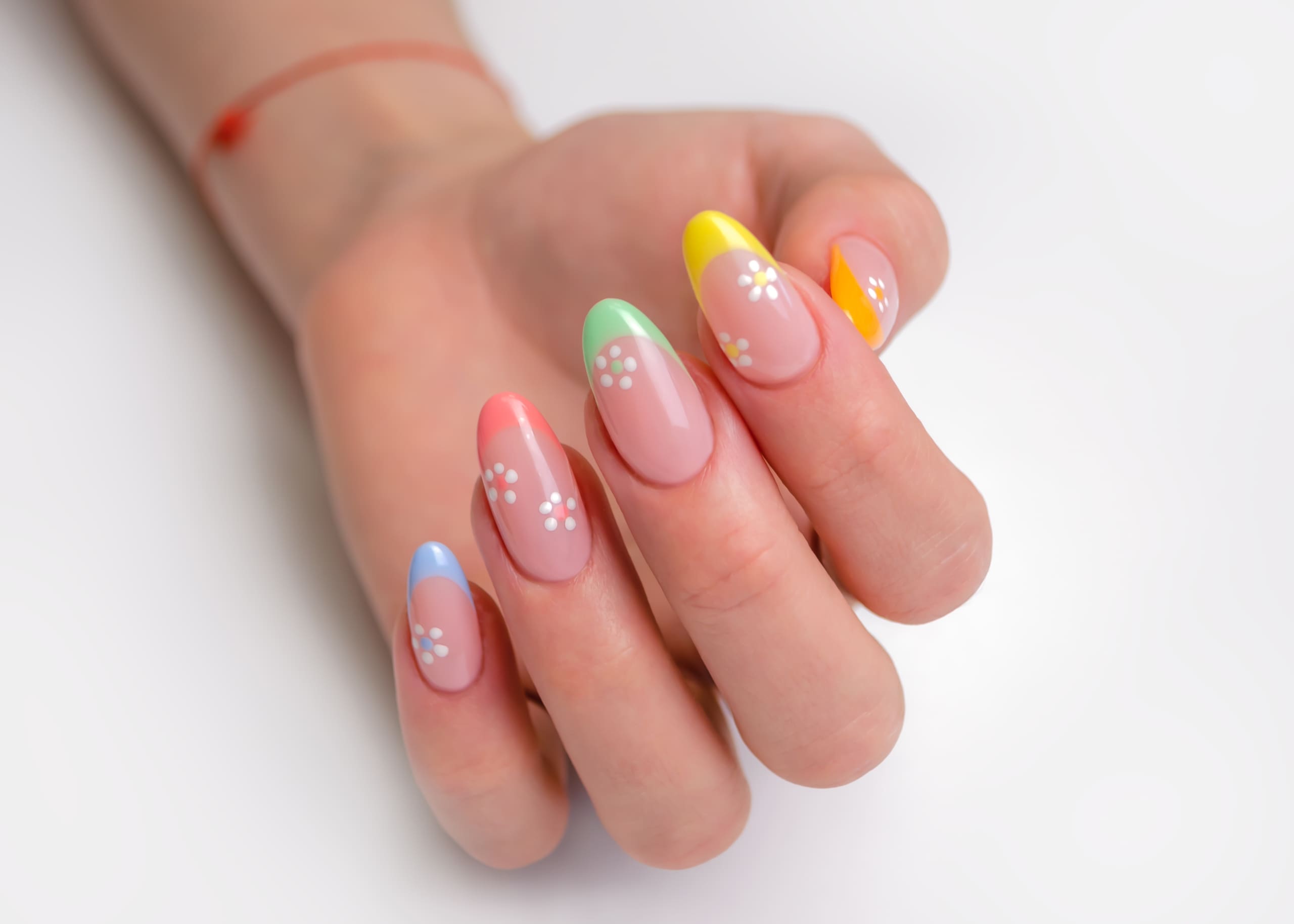 kolorowy french manicure