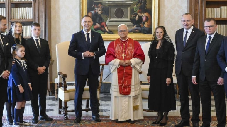 Marta Nawrocka u papieża